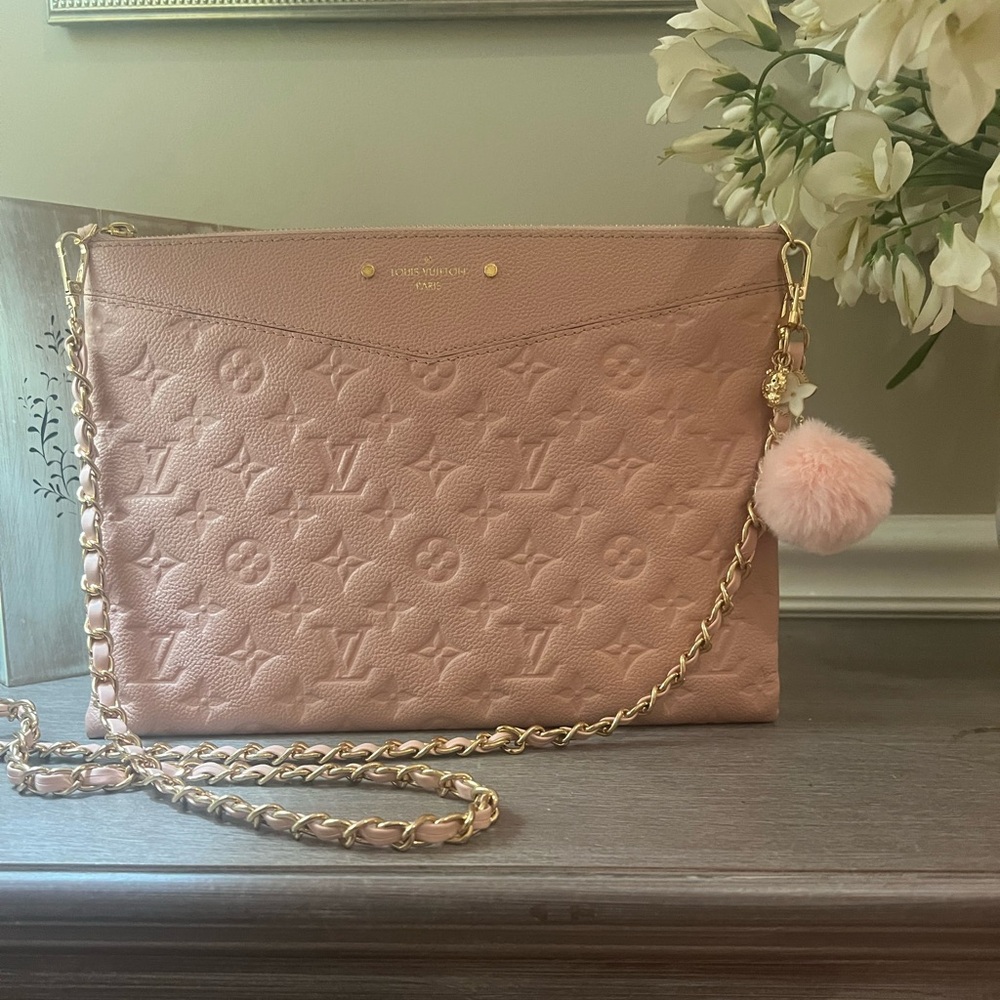 Louis Vuitton Pink Ballerine empreinte Daily Pouch